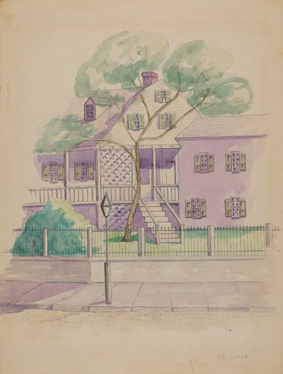 Eski Hollanda Çiftlik Evi, c. 1936. by Gladys Cook