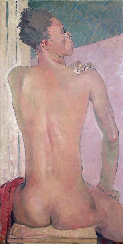 Oturan Siyahi Bir Kişinin Arkadan Görünümü, 1937 by Glyn Warren Philpot
