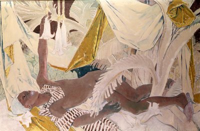 Henry Thomas, Philpots Jamaikalı Hizmetkar, uzanmış by Glyn Warren Philpot
