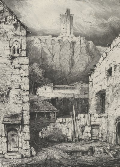 Château de Polignac Zindanı, 1830. by Godefroy Engelmann
