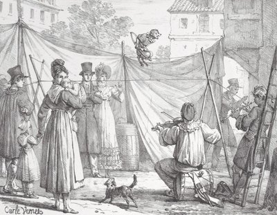 Maymun ve Leopar Maymun, 1818. by Godefroy Engelmann