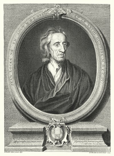 John Locke, İngiliz filozof (gravür) by Godfrey (after) Kneller