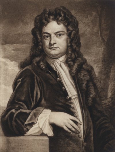 Sir Richard Steele (lito) by Godfrey (after) Kneller