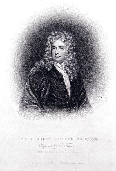 Rt Hon Joseph Addison (gravür) by Godfrey (after) Kneller