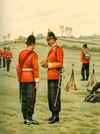 43. - Oxfordshire Hafif Piyade, 1890. by Godfrey Douglas Giles