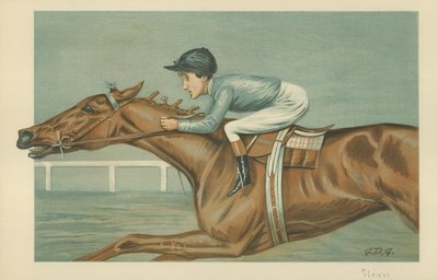 Tod Sloan, Bir Amerikan jokeyi, 25 Mayıs 1899, Vanity Fair çizgi filmi by Godfrey Douglas Giles