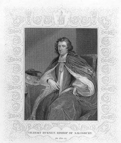 Gilbert Burnet, Salisbury Piskoposu, H. Robinson tarafından oyulmuş by Godfrey Kneller