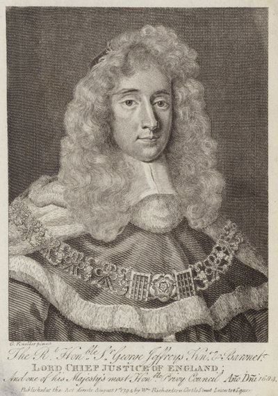 ಸರ್ ಜಾರ್ಜ್ ಜೆಫ್ರೀಸ್, ವೆಲ್ಷ್ ನ್ಯಾಯಾಧೀಶ ಟರ್ಕಿ by Godfrey Kneller