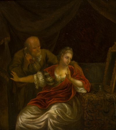 Bir Teklif Reddedildi, c.1663-1706 (tuval üzerine yağlı boya) by Godfried (after) Schalken or Schalcken