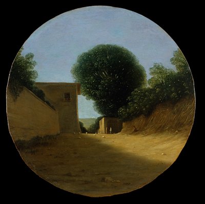 Bir Evin Yanındaki Köy Yolu (bakır üzerine yağ) by Goffredo Wals