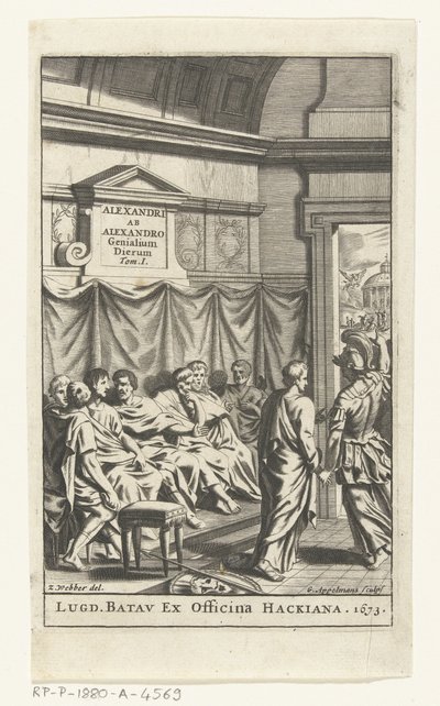 Başlık sayfası voor Alexander by Alexander, Genial Days, deel 1, 1673 by Gonsales Appelmans (attributed to)