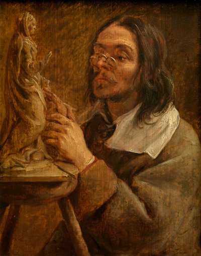 Görüş (panelde yağ) by Gonzales Coques