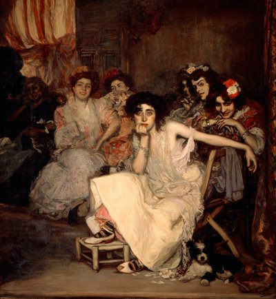 "Köle" İspanyol fahişeler grubu, içlerinden biri üzgün görünüyor by Gonzalo Bilbao Martinez