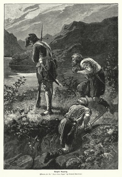 Uyuklarken yakalandı (gravür) by Gordon Frederick (after) Browne