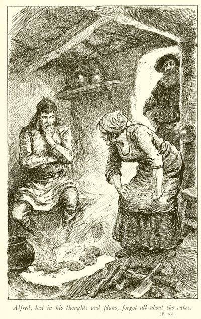 Alfred kekleri yakıyor by Gordon Frederick Browne