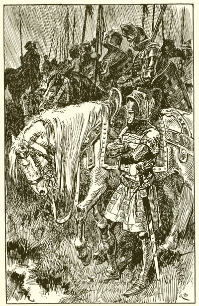 Agincourt savaşının sabahını bekleyen İngilizler by Gordon Frederick Browne