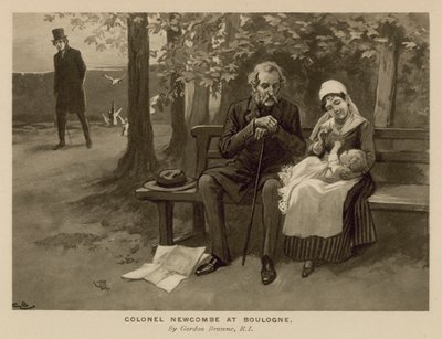 Thackeray tarafından The Newcomes için İllüstrasyon by Gordon Frederick Browne