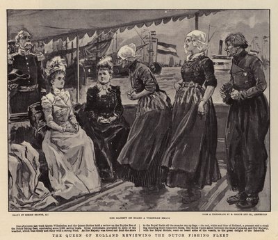 Hollanda Kraliçesi, Hollanda Balıkçılık Filosunu gözden geçiriyor by Gordon Frederick Browne