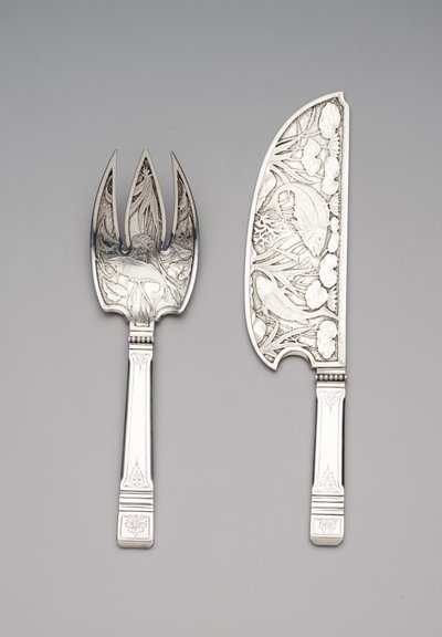 Balık dilimi ve çatalı, c.1870-80 (gümüş) by Gorham Manufacturing Company
