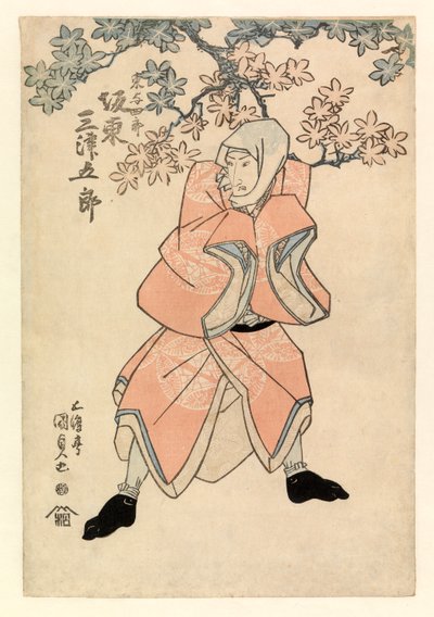 Aktör Bando Mitsugoro III, Tokoshiro veya muhtemelen Dojishiro rolünde, c.1808-25 (renkli gravür) by Gototei Kunisada
