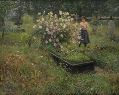 mezarlık sahnesi by Gottfrid Kallstenius