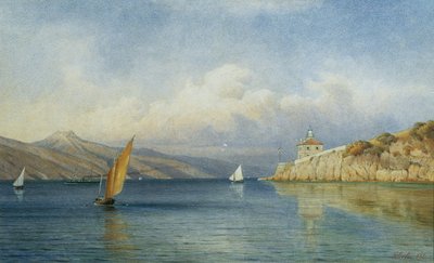 Cherso adasındaki Prestenizza deniz feneri by Gottfried Seelos