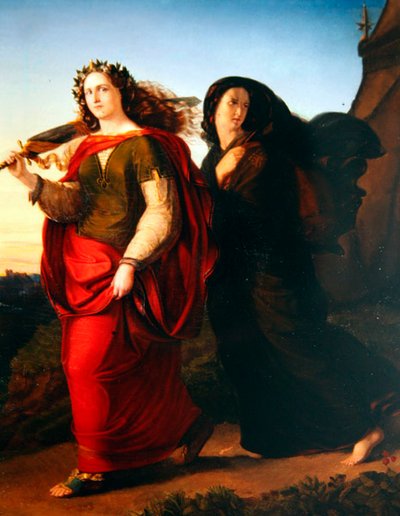 Holofernes'in öldürülmesinden sonra eve dönen Judith, 1830 dolayları (tuval üzerine yağlı boya) by Gottlieb Heinrich von Schroeter