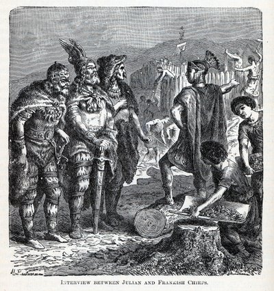 Julian ve Frank şefleri arasındaki röportaj, 1882 by Gottlob Heinrich Leutemann