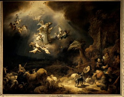 Çobanlara duyuru Govaert Flink (1615-1660) (ec.flam.) 1639 Sun. 1,6x1,96 m Paris, Musee du Louvre. by Govaert Flinck