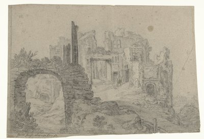 Bir tepe üzerinde kalıntılar by Govert Jansz.
