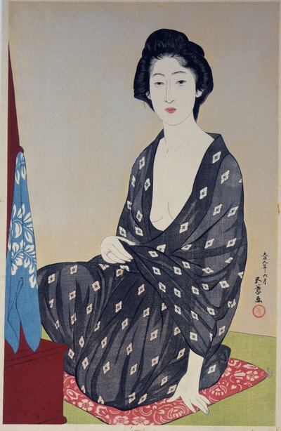 Natsugoromo no onna (Yazlık Giysili Kadın) by Goyo Hashiguchi