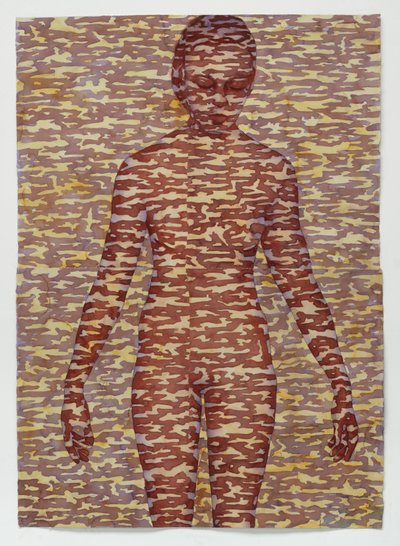 Perde, 2025 (kemer üzerine suluboya) by Graham Dean