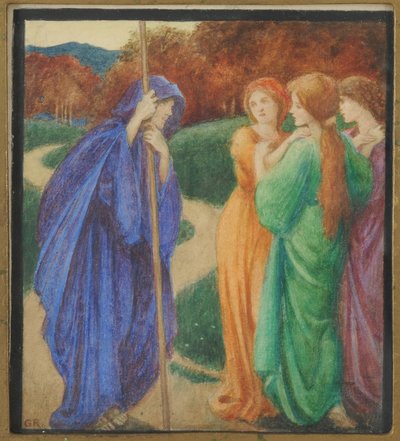 Pilgrim, c.1920 (kağıt üzerine suluboya) by Graham Robertson