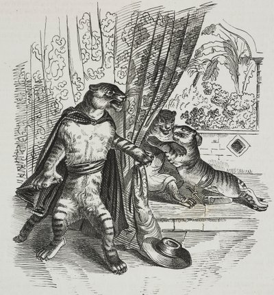 Kaplan hançerle ilerliyor, karikatür Jean-Jacques Grandville (1803-1847), litografisi Poliorama Pittoresco
