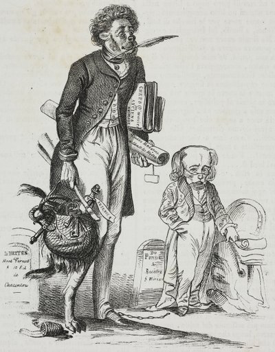 Neden namluyu hayvanlardan alayım?, karikatürü Jean-Jacques Grandville (1803-1847), litografisi Poliorama Pittoresco