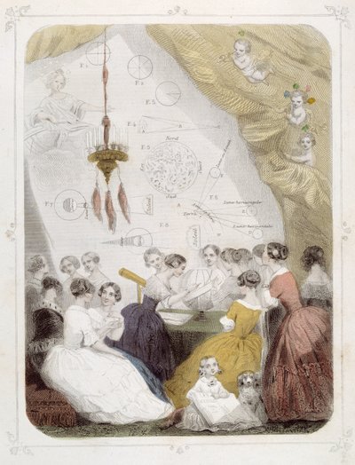 Astronomi Okuyan Bayanlar - Grandville tarafından by Grandville