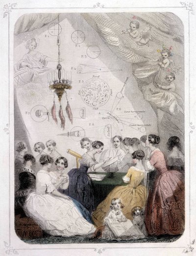 Astronomi Okuyan Bayanlar - Grandville tarafından by Grandville