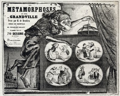 Edebiyat. Karikatürist Jean Jacques Grandville
