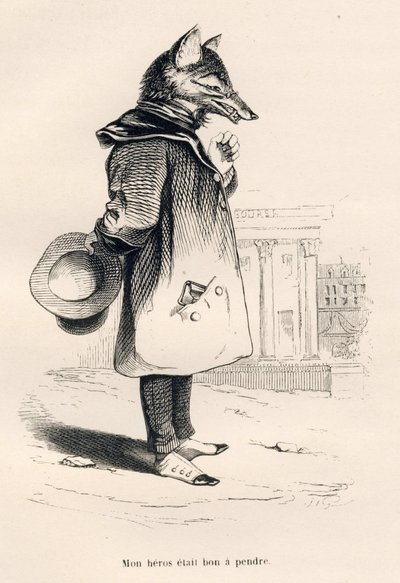 Kahramanım almak güzeldi. JJ Granville tarafından gösterilen vinyetler. Gravür, Charles Nodier