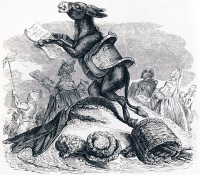 Eşek ve efendileri - La Fontaine'in Masalları by Grandville