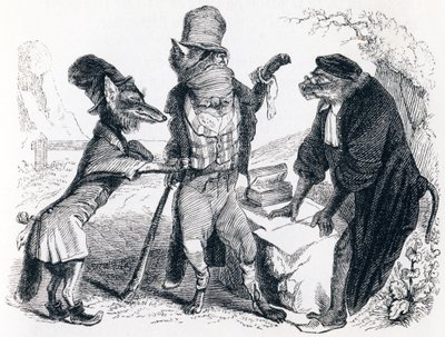 Maymun önünde tilkiye yalvaran kurt - La Fontaine