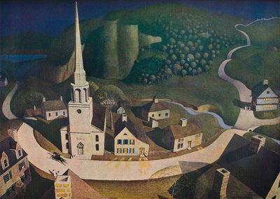 Paul Revere'nin Gece Yarısı Yolculuğu, 1931, 1943. by Grant Wood