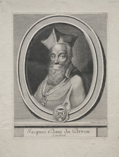 Kardinal Jacques Davey Duperron by Gérard Edelinck