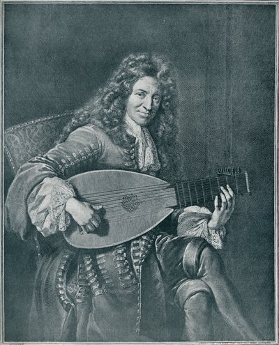 Charles Mouton, c1626-1710. Fransız lavtacı ve lavta bestecisi, 1909 by Gérard Edelinck