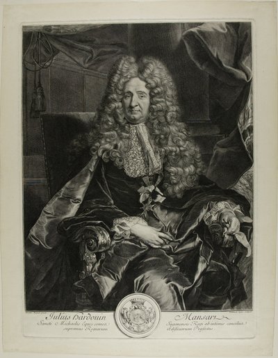 Jules Hardouin-Mansart by Gérard Edelinck