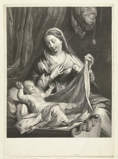 Yemlik İsa Çocuk ile Meryem by Gérard Edelinck