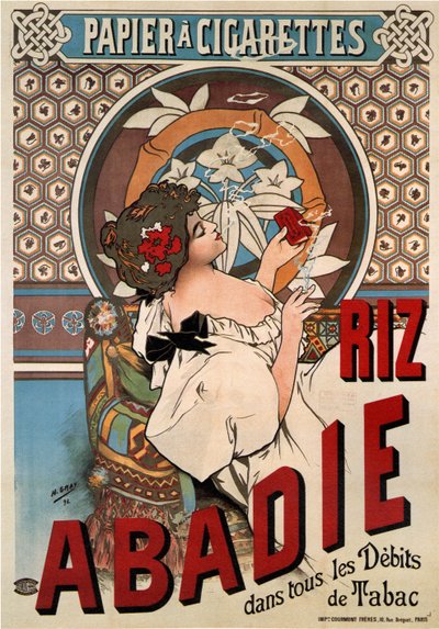 Kağıt mendil için reklam afişi Abadie, 1898 by Gray