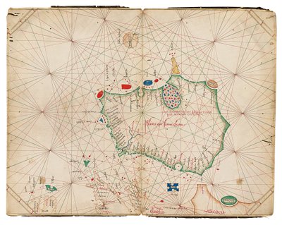 İrlanda adasının bilinen en eski ayrı haritası, Portolan Atlas by Grazioso Benincasa