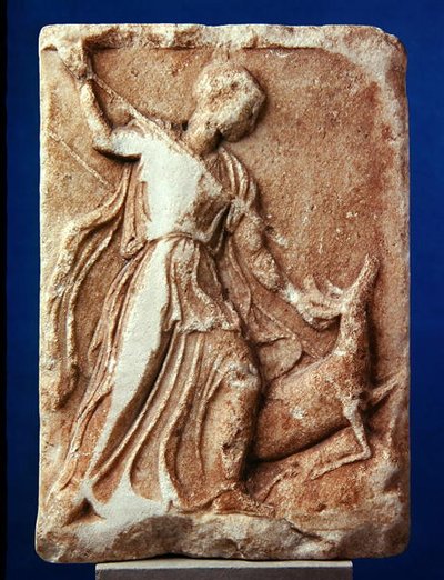 Artemis avcılığı, MÖ 410 dolayları (mermer) by Greek