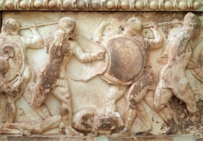 Gigantomachy (tanrılar ve devler arasındaki savaş) (kabartma, friz, MÖ 525) by Greek
